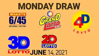 Lotto Result June 14 2021 - Monday Draw (6/45, 6/55, 4D, 2D, 3D)