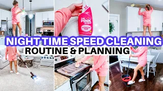 EXTREME SPEED CLEAN WITH ME | NIGHT TIME SPEED CLEANING MOTIVATION | CLEANING ROUTINE + PLAN WITH ME