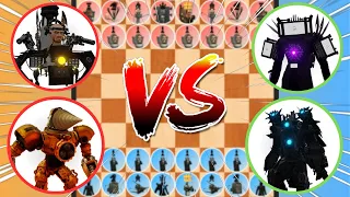 Skibidi Toilet Tournament in Minecraft PE | Future Titans vs Multiverse G-Toilet on chess board