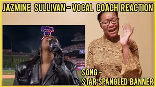 JAZMINE SULLIVAN SINGS THE NATIONAL ANTHEM Vocal Coach Reaction #vocal #reaction #analysis