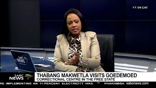 Thabang Makwetla visits Free State correctional centre