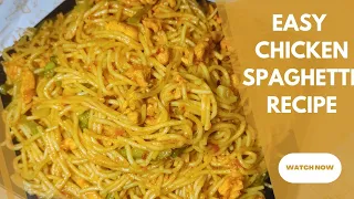 Special juicy spaghetti ❤️|Spicy Chicken Spaghetti Recipe| Quick & Delicious Spaghetti Recipe