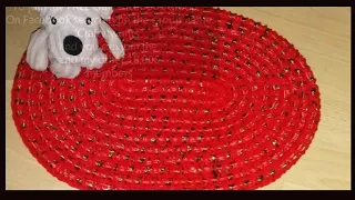 Crochet a rope rug very easy and quick make a rug in an afternoon.