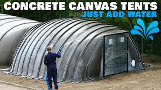 Premade Concrete Canvas Tents - Just Add Water