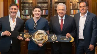 Visita del campeón mundial de la UFC, Brandon Moreno