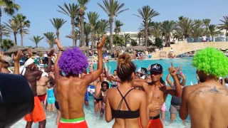 Hotel Houda Golf & Beach Club, Monastir, Tunisia foam pool party