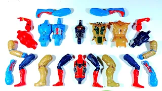 avengers superhero toys.. superman vs red spiderman vs captain america vs thanos armor..merakit