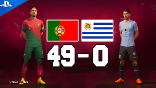 Ronaldo VS Suarez | Portugal VS Uruguay | FIFA 23 PS5 4k GAMEPLAY