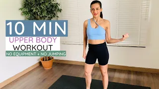10 MIN UPPER BODY Home Workout (No Equipment + No Jumping) (हिंदी में)