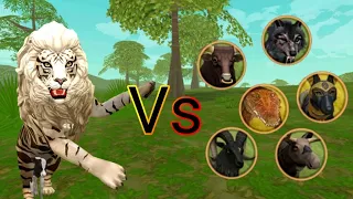 wildcraft tigon vs all boss and tigon king can win?wildcraft boss fight.! 😱wildcraft game animation