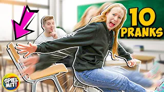 10 PRANKS, die JEDER SCHÜLER KENNT! Fiese Streiche in der Schule!