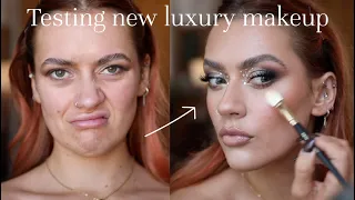 TESTING NEW LUXURY MAKEUP! CHRISTMAS PARTY/ NYE GLAM MAKEUP TUTORIAL | EmmasRectangle