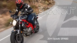 2014 Suzuki SFV650 - Sport Twins Shootout Part 1  - MotoUSA