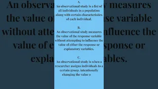 Observational study and Design of experiment?  | Statistics | The Statisticians