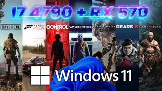 i7 4790 + RX 570 Windows 11 Gaming Test 1080p