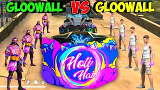 Gloowall Vs Gloowall Fight On Factory Roof ⚡ Happy Holi ✨ Pro VS Noob 😤 Gloowall Skin Challange 😎