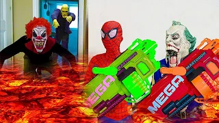 Team Superheroes X-Shot Nerf Guns Fight Against Criminal Group Killer Clown Attack + More Stories