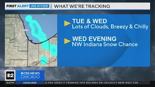 Chicago First Alert Weather: Lots of clouds, breezy and chilly Tuesday and Wednesday
