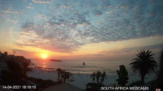 Time-lapse sunset at Clifton 4th, Cape town, South Africa