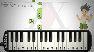 Hunter x Hunter 2011 OP - Departure! 『Masatoshi Ono』 Easy Melodica Tutorial