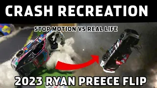 NASCAR Crash Recreation: Ryan Preece 2023 Daytona Flip NASCAR Stop-Motion