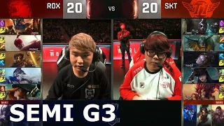 SKT vs ROX - Game 3 Semi Finals Worlds 2016 | LoL S6 World Championship SK Telecom T1 vs Rox Tigers