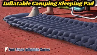 Ultralight Inflatable Camping Sleeping Pad - Mat with Built-in Foot Pump, Lightweight Compact