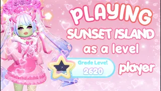 Playing Sunset Island as a LEVEL 2600+ 👽✨| Royale High Roblox