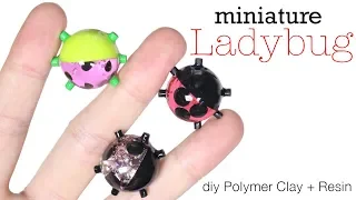 How to DIY Ladybug Polymer Clay/Resin Tutorial