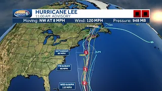 Tracking Hurricane Lee: Storm continues to head northwest in Atlantic Ocean