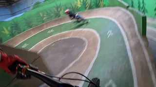Green line at Rays Indoor Mountain Bike Park.