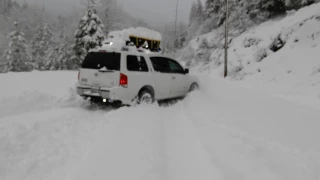 Nissan Armada Plowing Deep Snow 4x4 #3