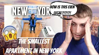 British Guy Reacting to INSIDE the SMALLEST Apartment in NEW YORK CITY