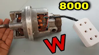 How to turn a bracket fan into the high power 230Volt 8000Watt electric generator - new idea 2021