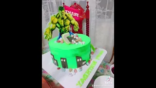 Incredible Hulk Themed Cake