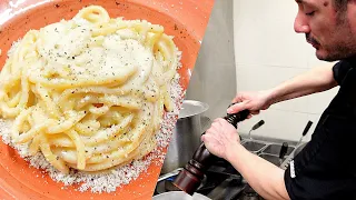 Chef di Roma spiega come fare la Carbonara, Cacio e Pepe, Amatriciana al Ristorante "Il Panzotto"