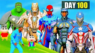 Surviving 100 DAYS In A SUPERHERO CITY In GTA 5! (GTA 5 MODS)