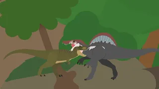 Spinosaurus Vs Buck T-Rex JP3 Scene