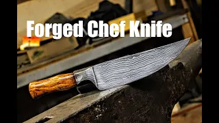 Damascus Steel Integral Kitchen Knife ~ Full Movie