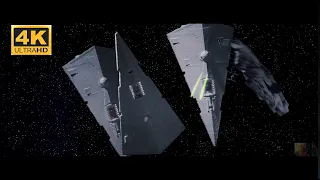 4K Star Wars Ep.V - Empire Strikes Back: Millennium Falcon Asteroid Field Chase