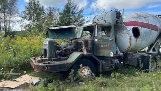 Will it start? Sitting for 25+ years white constructor cement truck