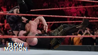 Unbelievable slow-mo video of Braun Strowman and Big Show destroying the ring: April 17, 2017