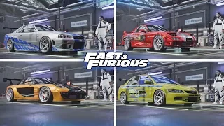 The Fast And Furious Cars in Need For Speed Heat
