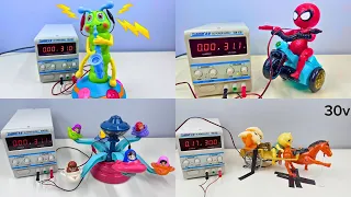 36 Minutes I Applied HIGH VOLTAGE to Electric Toys! (DANGEROUS)