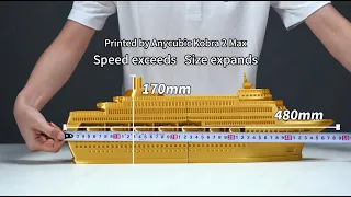 Giant cruise ship of 480mm, printed by Anycubic Kobra 2 Max.