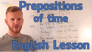 Prepositions of Time - English Grammar Lesson (Elementary)