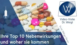 Kennen Sie die 10 häufigsten Nebenwirkungen? Diese 10 Medikamente machen am häufigsten Probleme! ❗