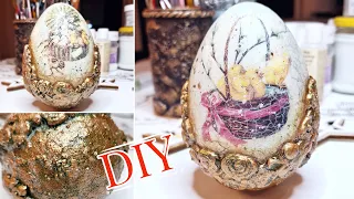 Vintage Easter egg ❤ Decoupage tutorial