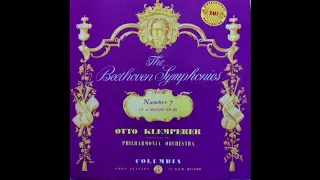 Beethoven Symphony no. 7 Philharmonia Orchestra Otto Klemperer 1961