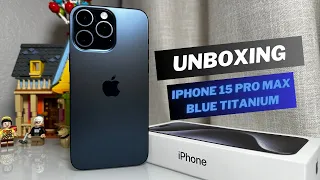 iPhone 15 Pro Max Unboxing | Blue Titanium